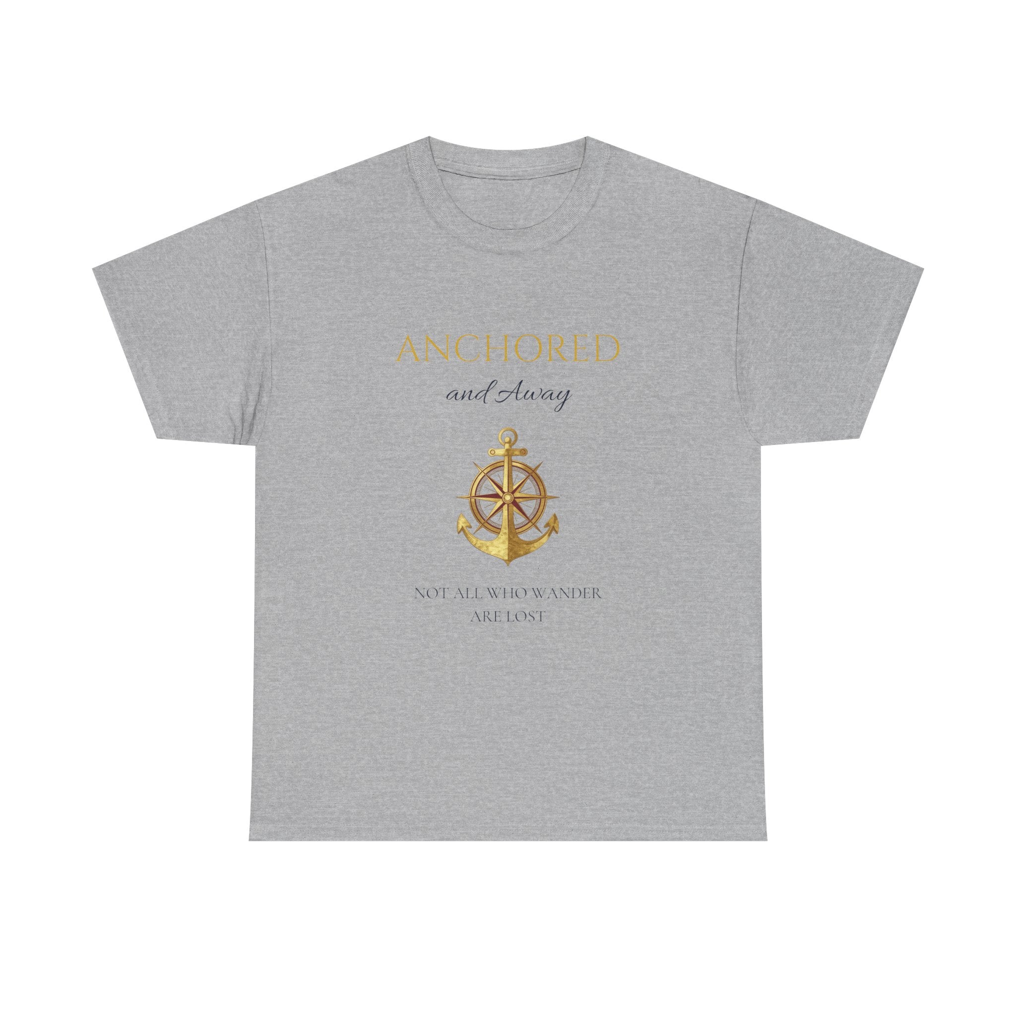 Anchored and Aware Anchor Graphic Tee — Inspirational Nautical Shirt