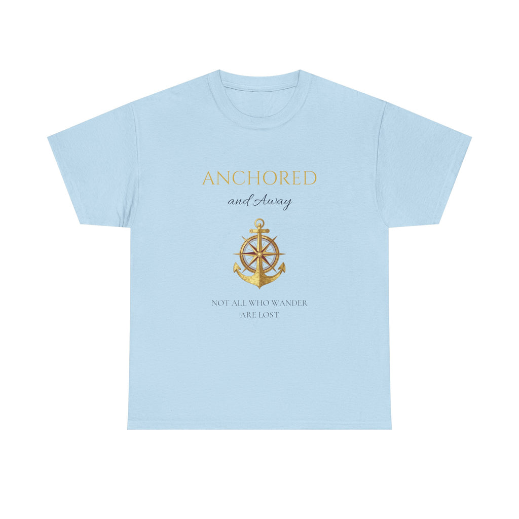 Anchored and Aware Anchor Graphic Tee — Inspirational Nautical Shirt