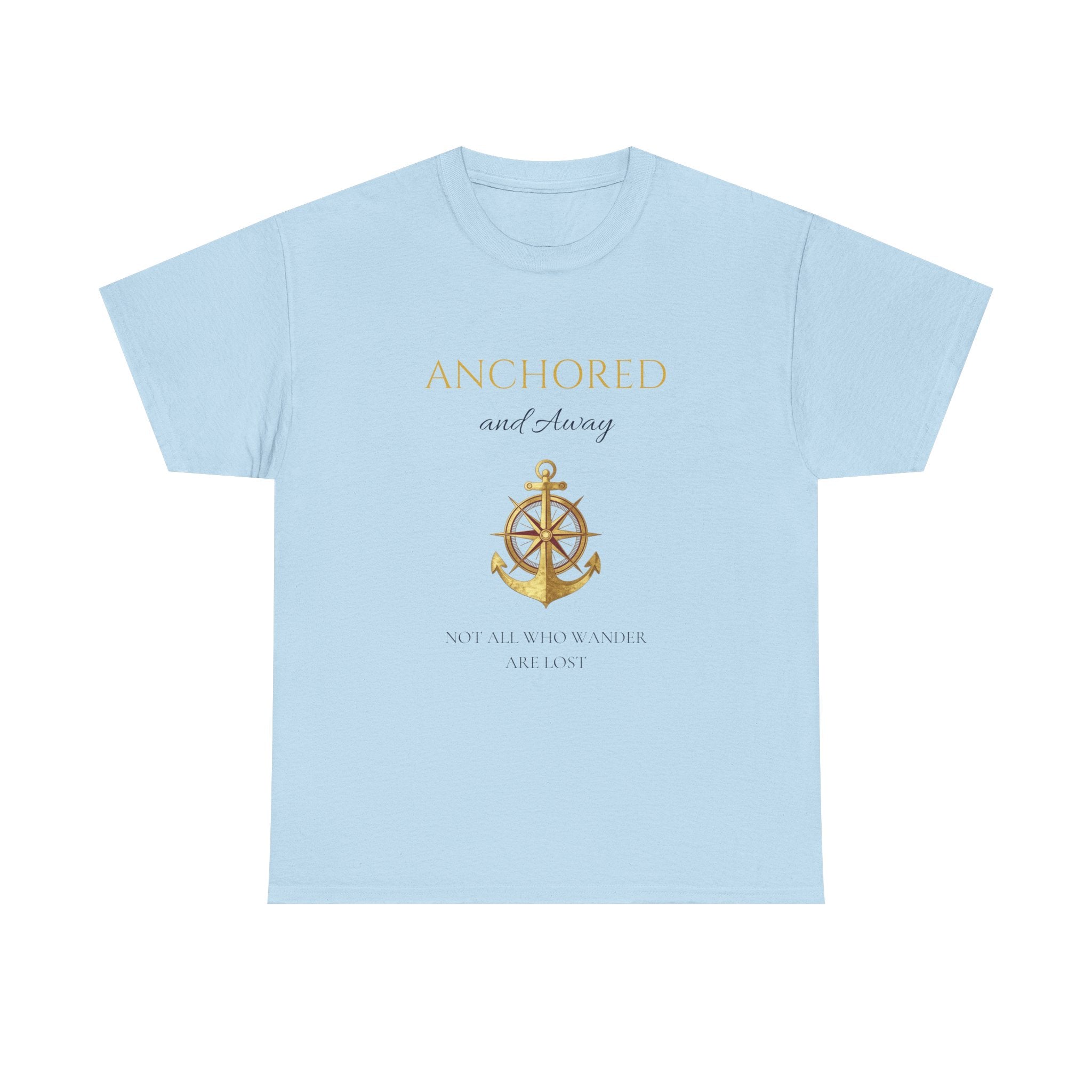 Anchored and Aware Anchor Graphic Tee — Inspirational Nautical Shirt