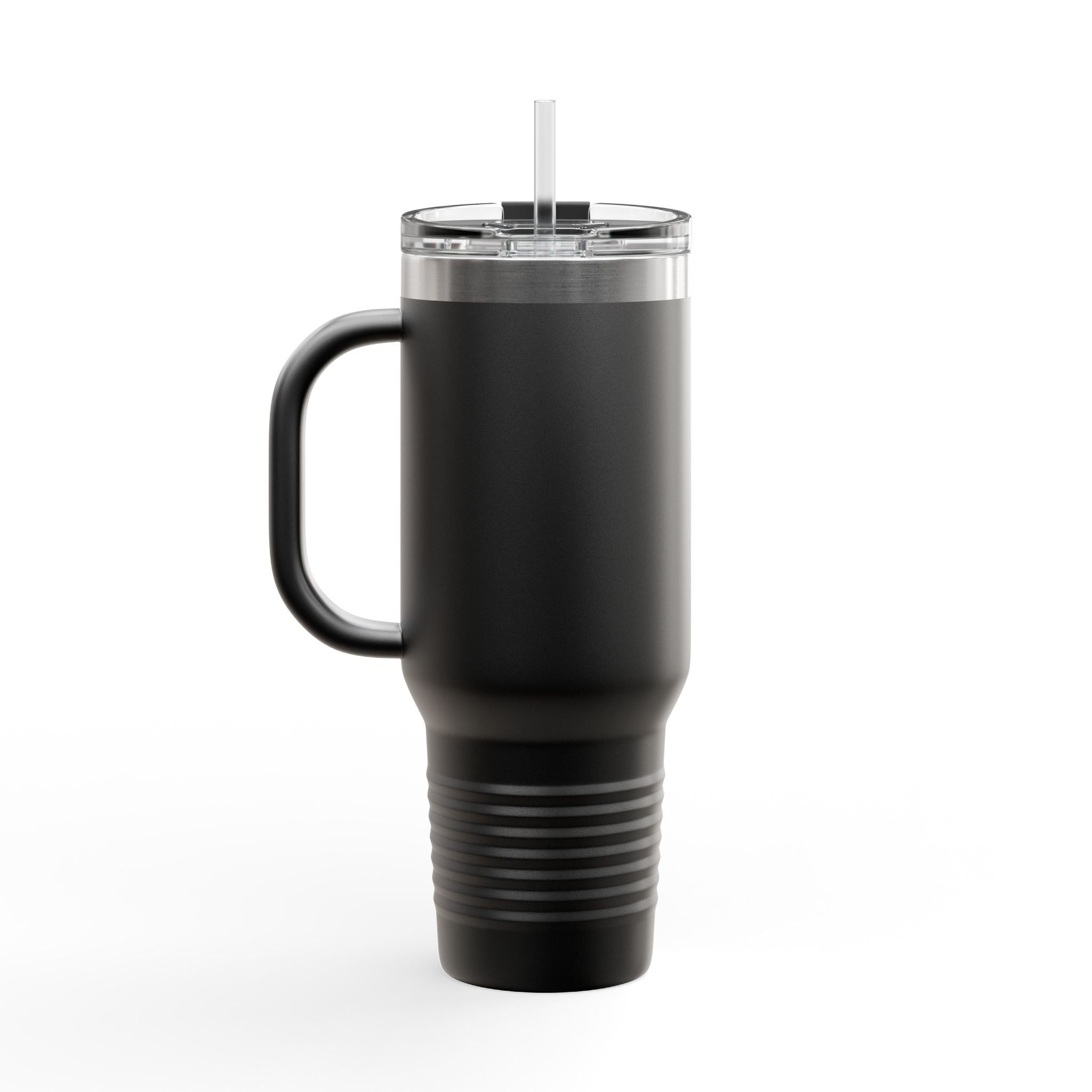 Anchored Away 40oz Insulated Travel Mug — Nautical Anchor Sunset Design