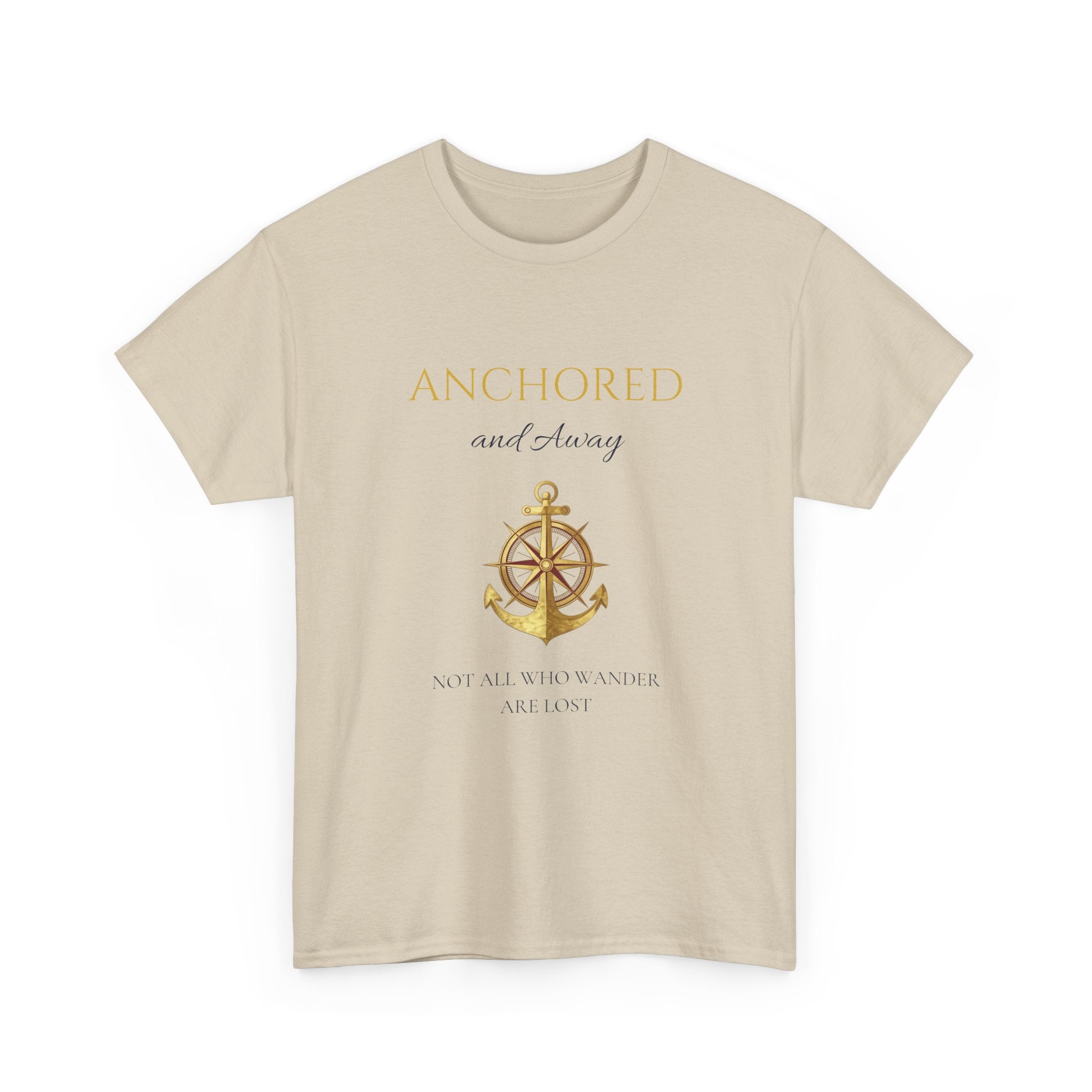 Anchored and Aware Anchor Graphic Tee — Inspirational Nautical Shirt