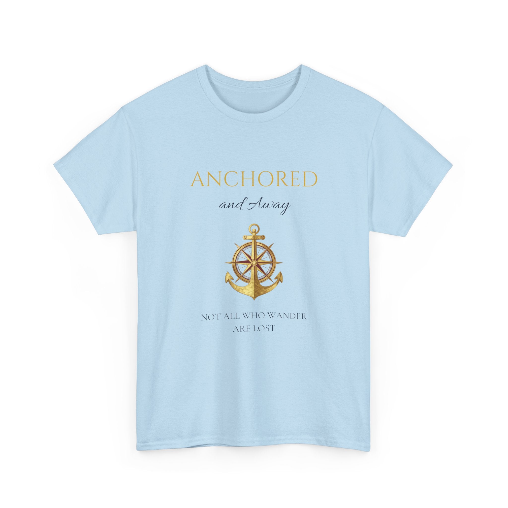 Anchored and Aware Anchor Graphic Tee — Inspirational Nautical Shirt