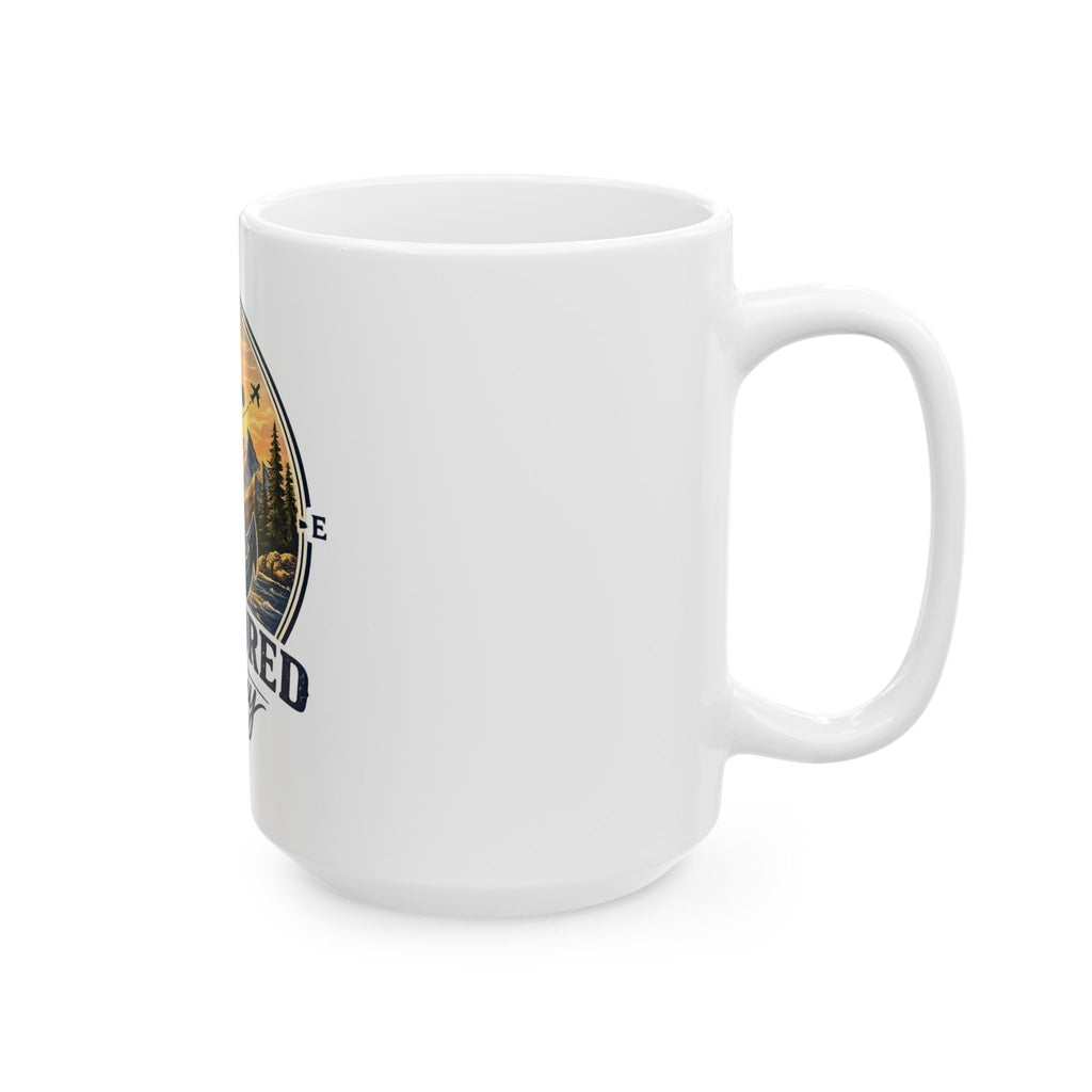 Ceramic Mug — Vintage Anchored Fishing Emblem Coffee Cup (11oz & 15oz)