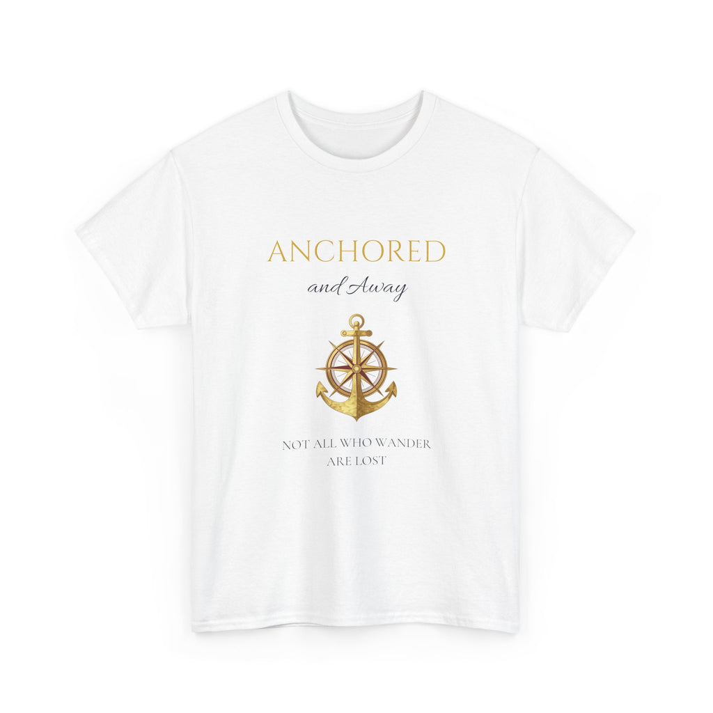 Anchored and Aware Anchor Graphic Tee — Inspirational Nautical Shirt