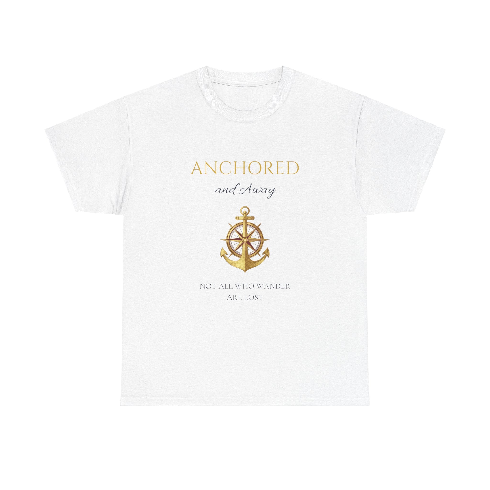Anchored and Aware Anchor Graphic Tee — Inspirational Nautical Shirt