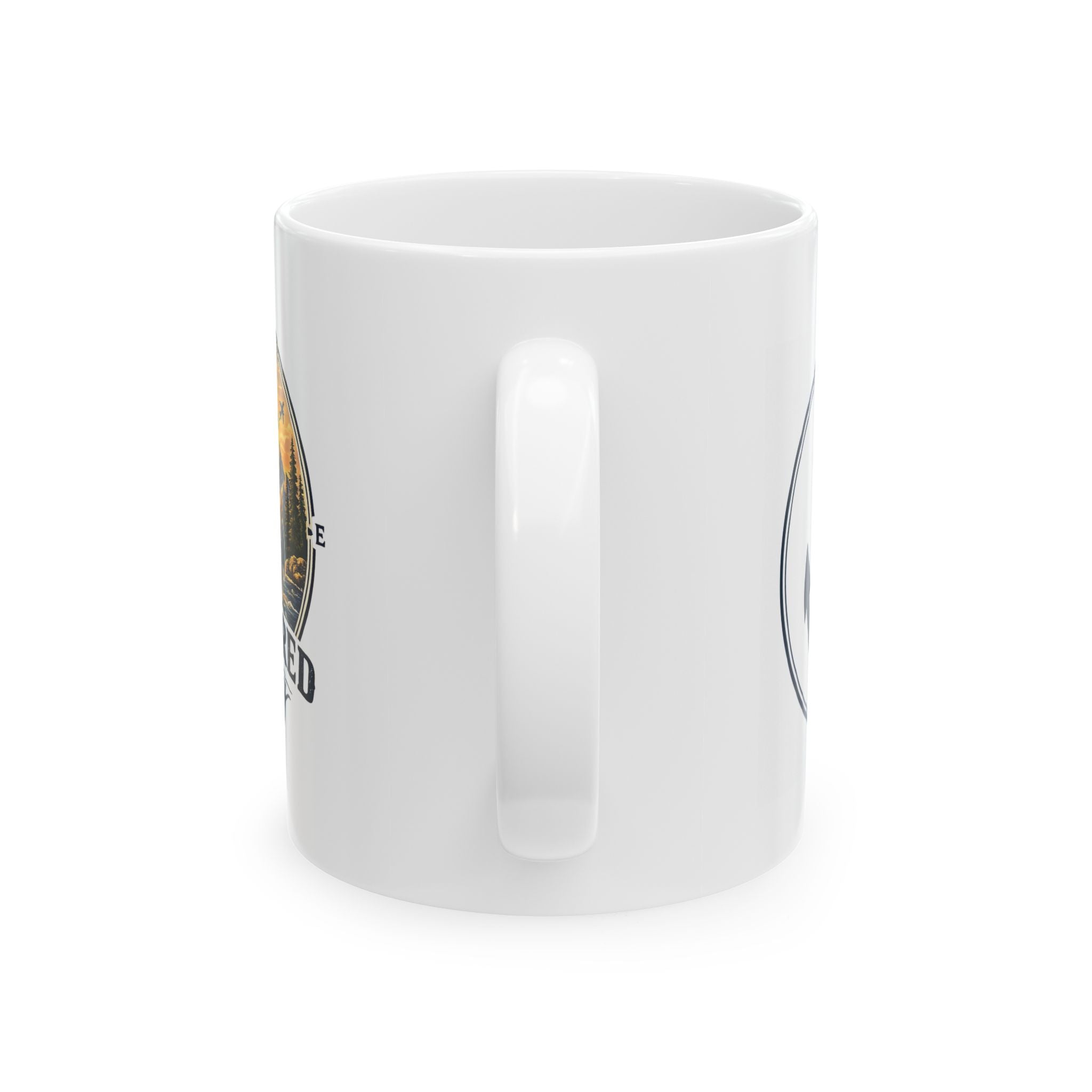 Ceramic Mug — Vintage Anchored Fishing Emblem Coffee Cup (11oz & 15oz)