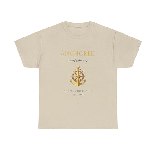 Anchored and Aware Anchor Graphic Tee — Inspirational Nautical Shirt
