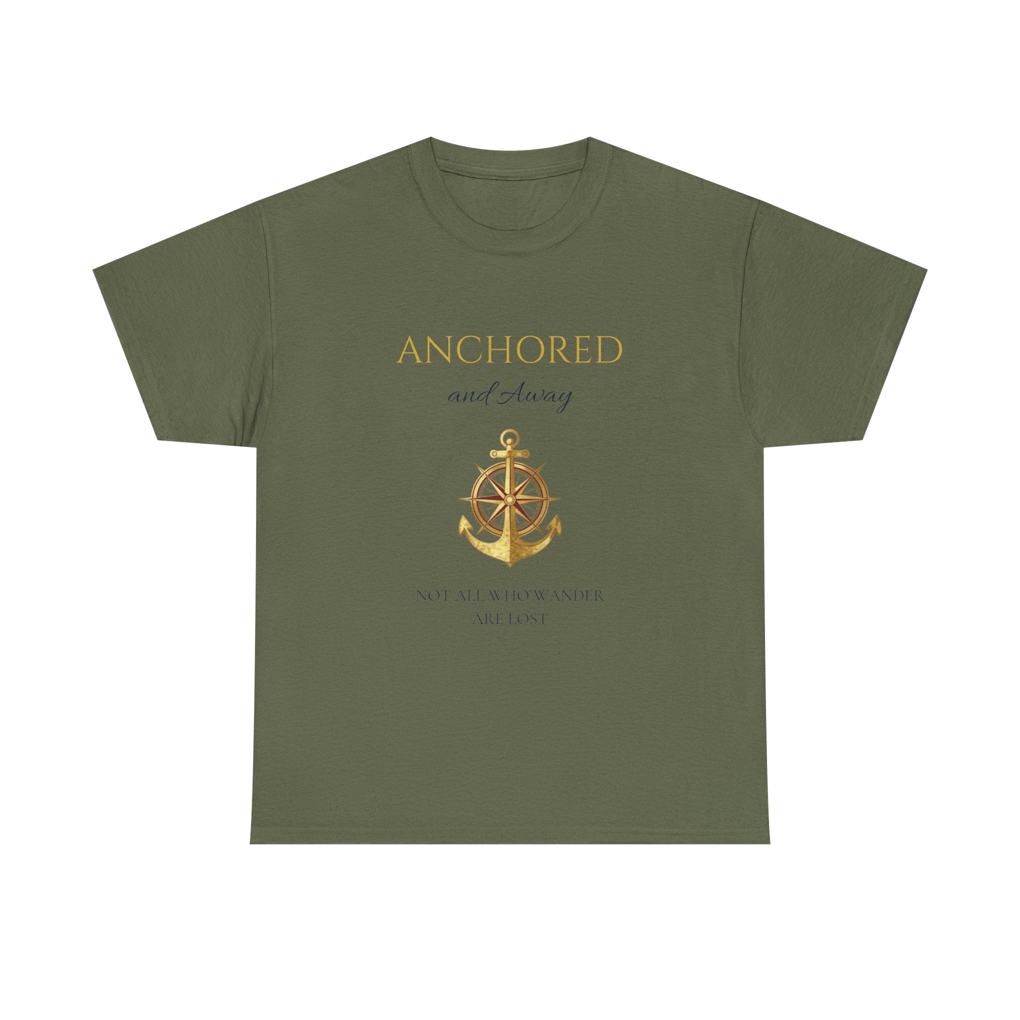 Anchored and Aware Anchor Graphic Tee — Inspirational Nautical Shirt