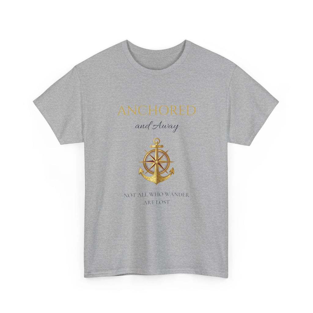 Anchored and Aware Anchor Graphic Tee — Inspirational Nautical Shirt