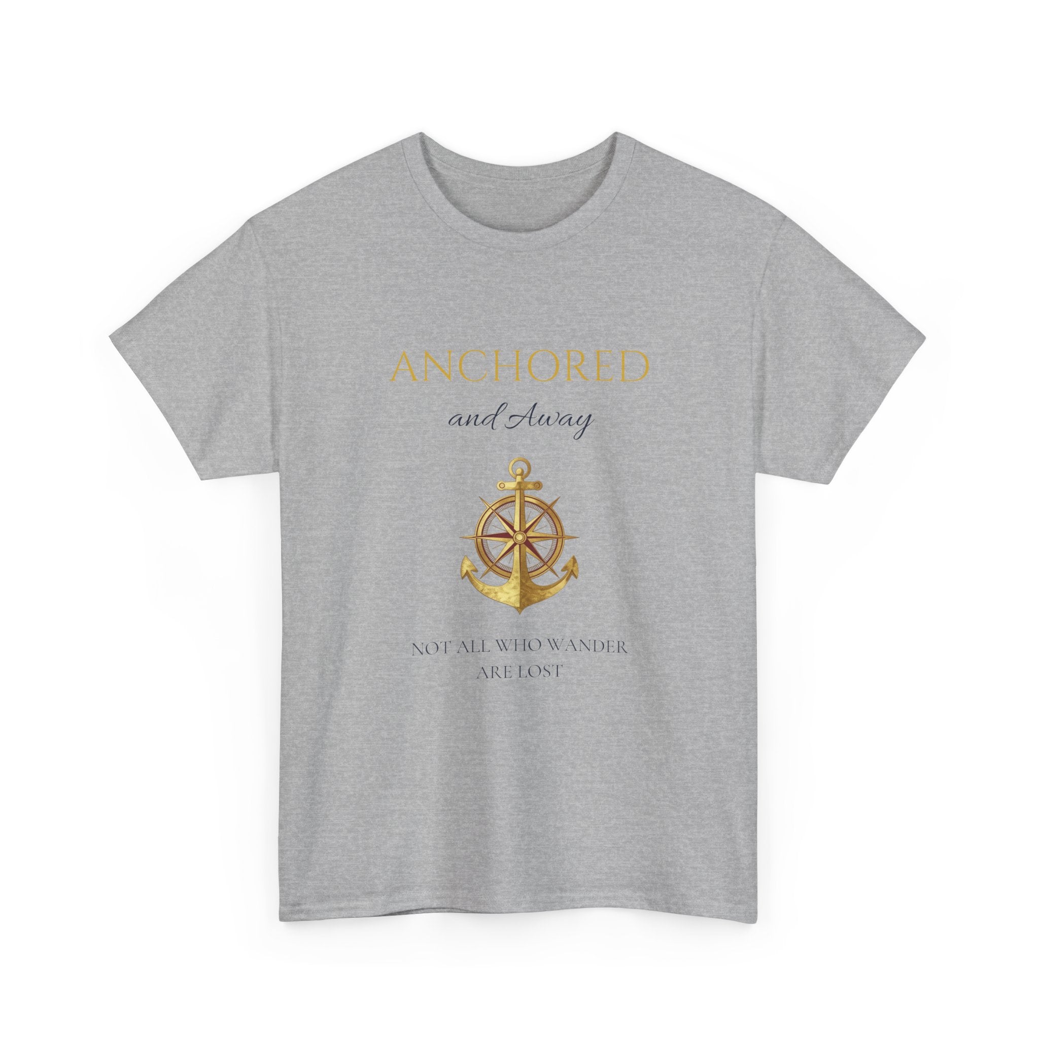 Anchored and Aware Anchor Graphic Tee — Inspirational Nautical Shirt