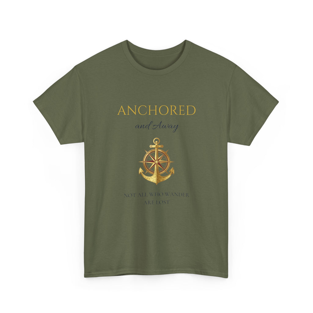 Anchored and Aware Anchor Graphic Tee — Inspirational Nautical Shirt