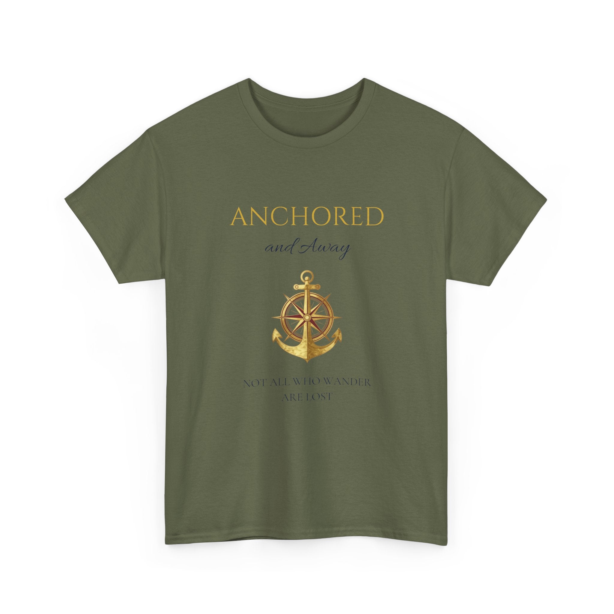 Anchored and Aware Anchor Graphic Tee — Inspirational Nautical Shirt