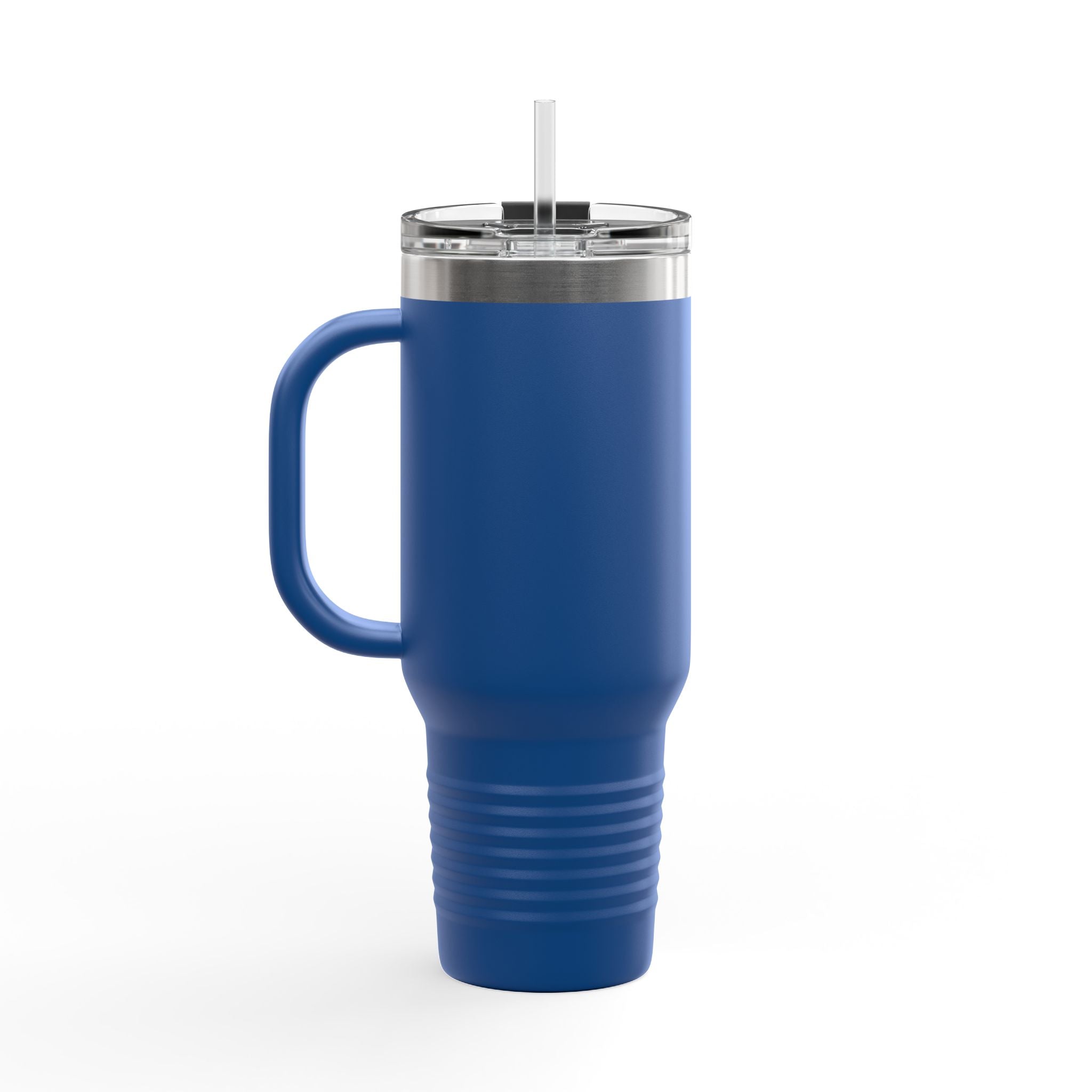 Anchored Away 40oz Insulated Travel Mug — Nautical Anchor Sunset Design